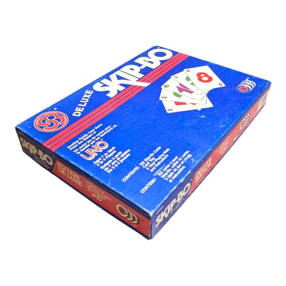 1986 Deluxe Skip-Bo Card Game Complete - Vintage Bilingual English French - Picture 3 of 4